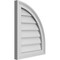 Ekena Millwork Quarter Round Top Right Surface Mount PVC Gable Vent w/ 2"W x 1-1/2"P Brickmould Frame, 16"W x 20"H GVPQR16X2002SN - alternate 2